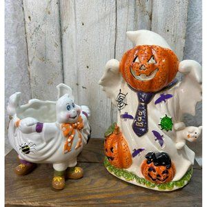 Halloween Decorations Adorable Lighted Ghost Boo Ghost Candy Dish